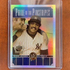 Reggie Jackson 2000 Upper Deck Pride of the Pinstripes Card #PP5 Refractor